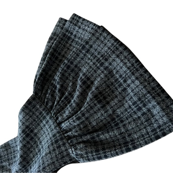 Lauren Ralph Lauren grey plaid elbow bell sleeve wool blend sheath dress size 14 - Picture 8 of 12